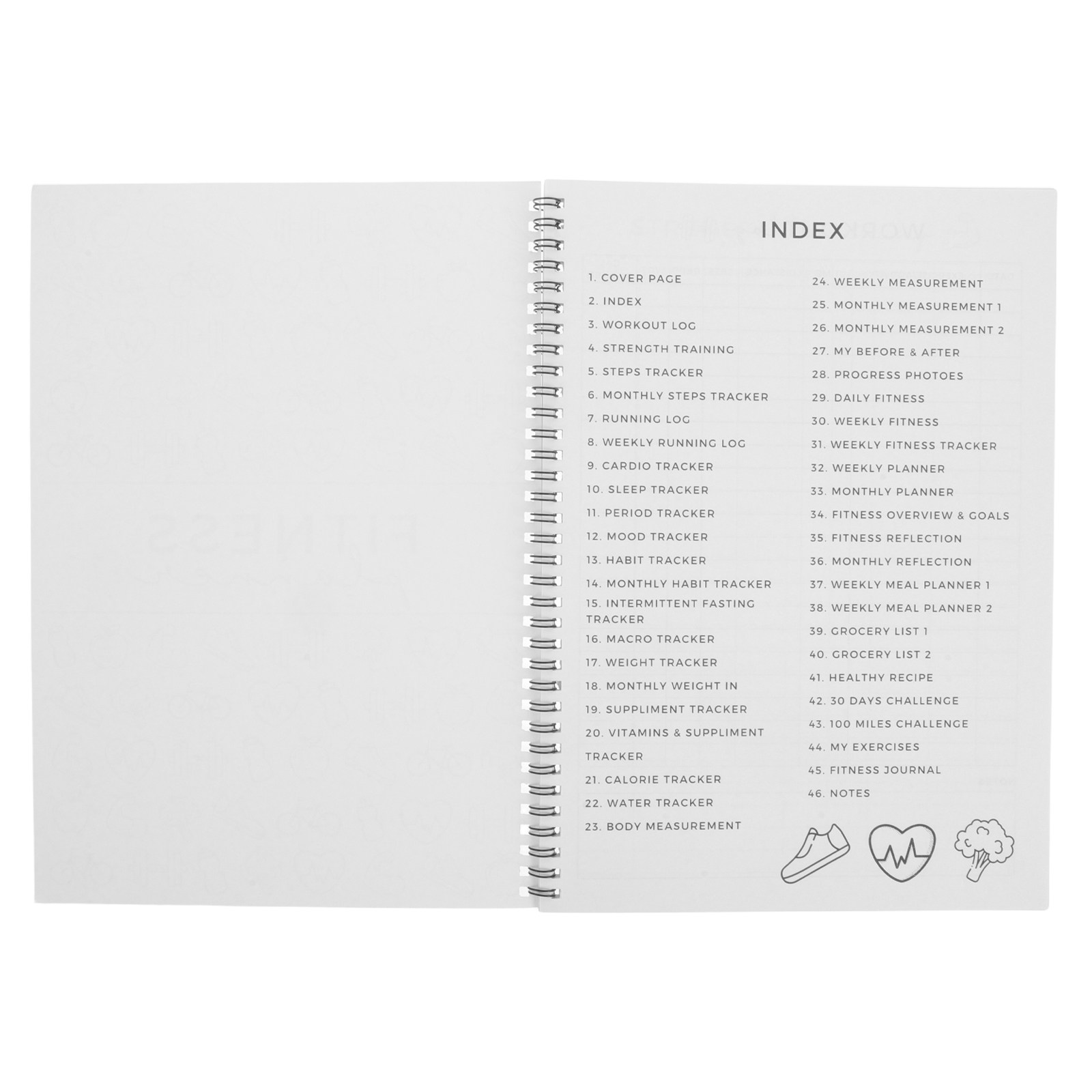 Fitness Planner Journal 11.7x8 - Nutrition Of Fitness ulasan dan harga